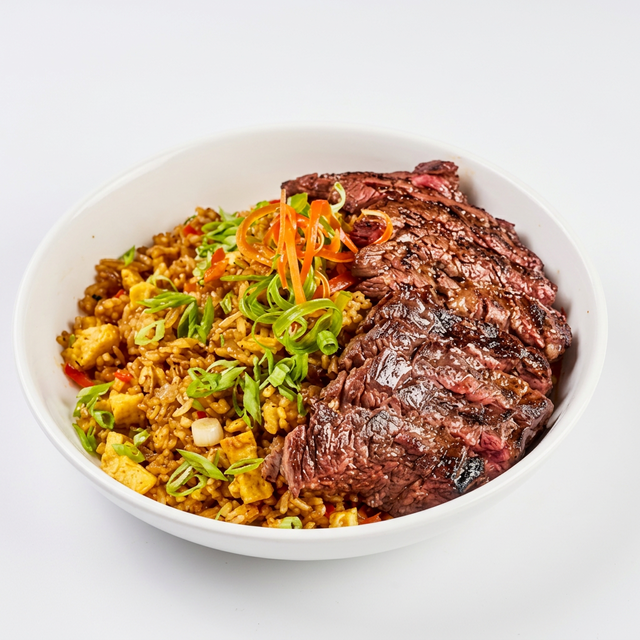 Arroz Chaufa Carne (Peruvian Skirt Steak Fried Rice)