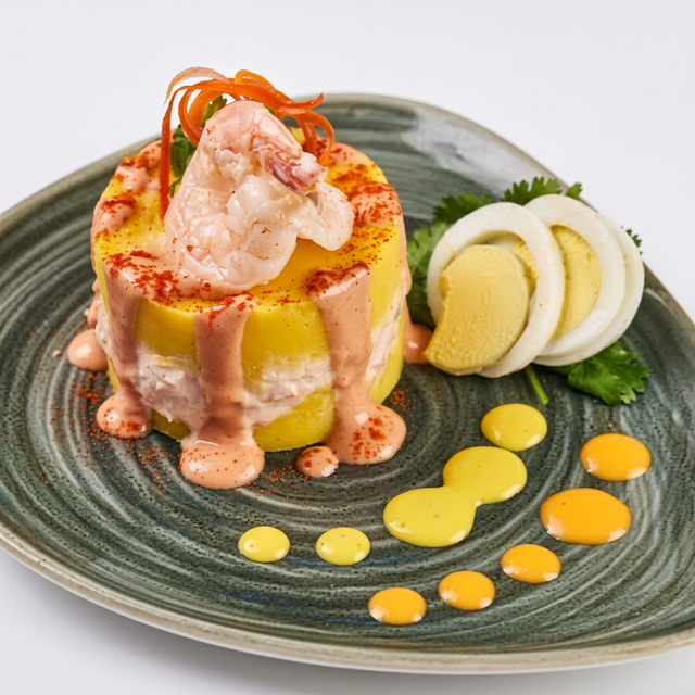 Causa Rellena (Stuffed Layered Potato Dish).